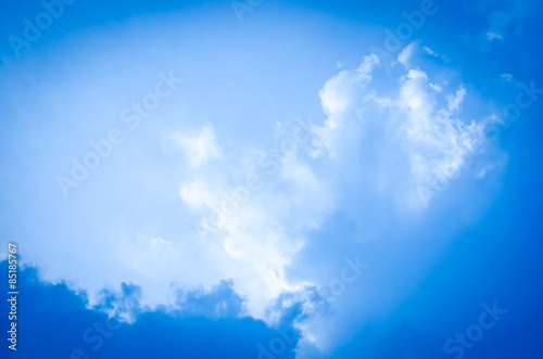 Blue sky and clouds abstract illustration