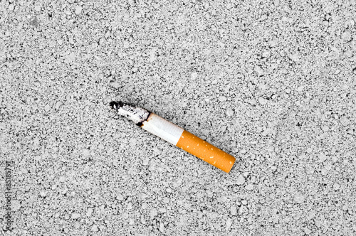 Cigarette on ground