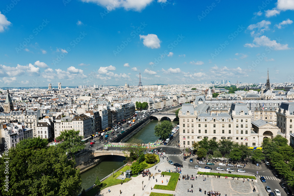 Fototapeta premium View on Paris form Notre Dame cathedral