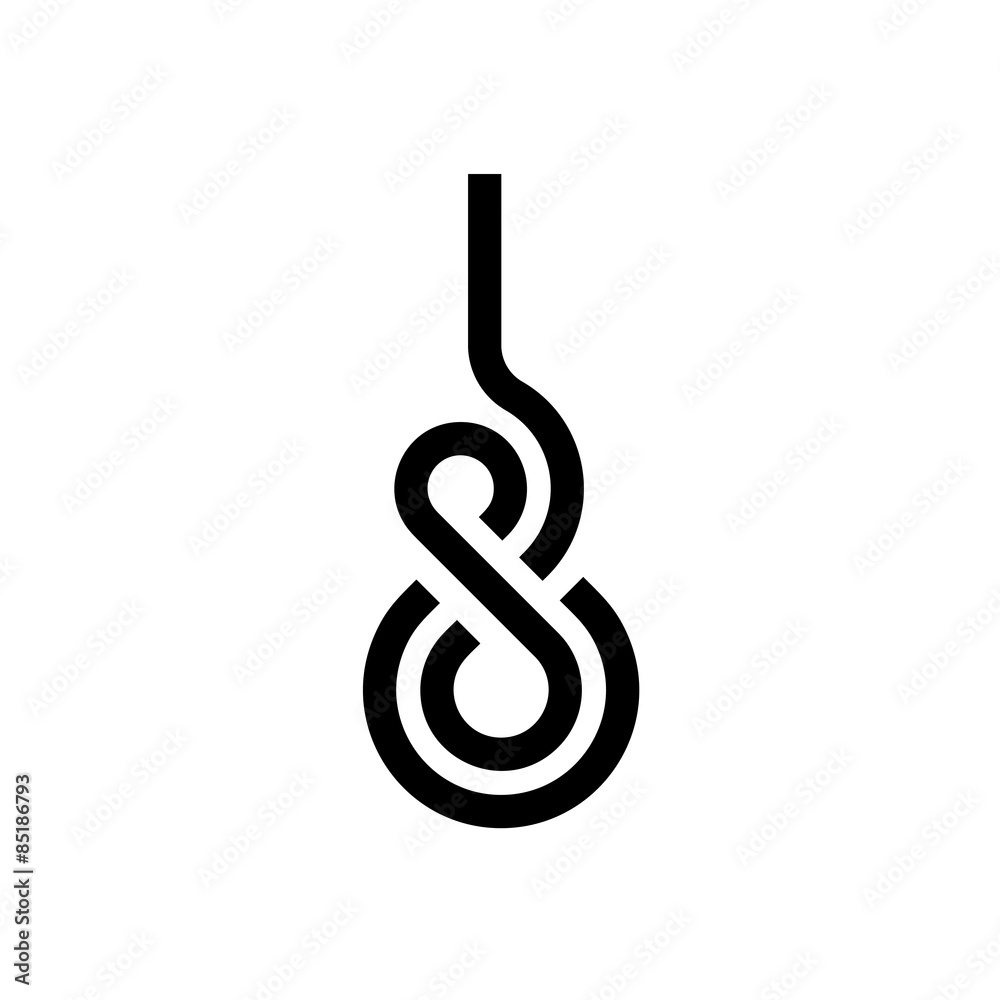 Absract line art logo template. Vertical symbol. Absract line art logo template. Vertical symbol.