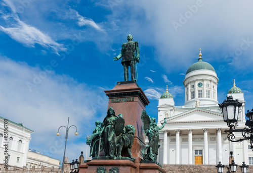  Lutheran cathedral and monument to Russian Emperor Alexander II