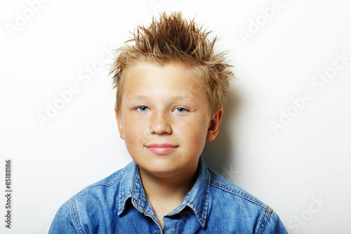 Portrait of blonde young teenager photo