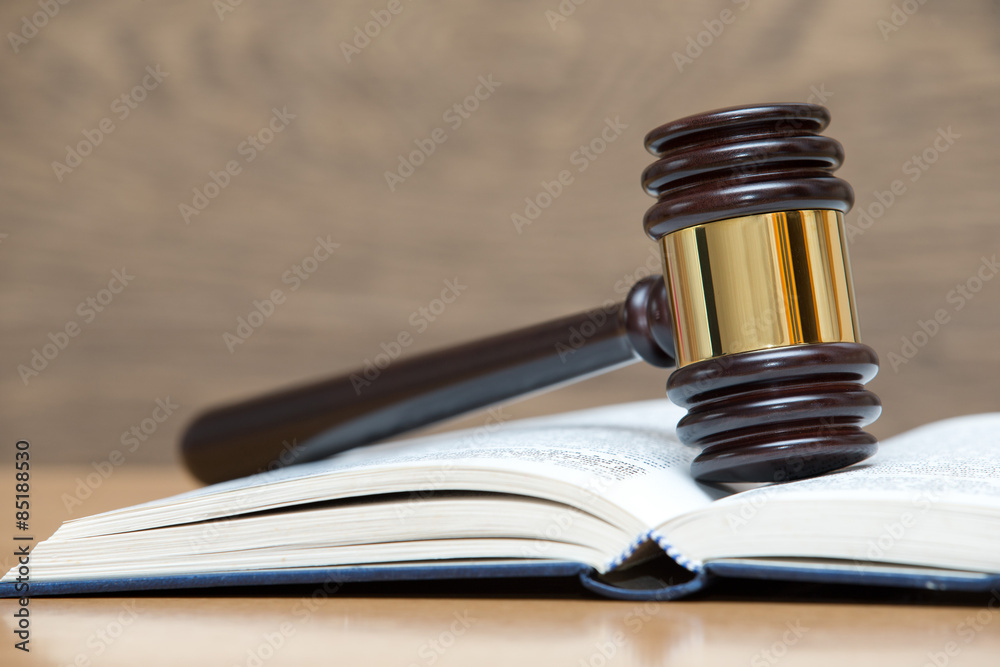 wooden gavel and books wooden gavel and books