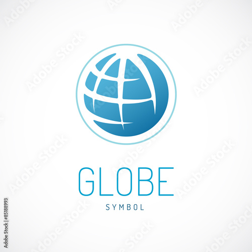 Earth  logo template. Globe sign.