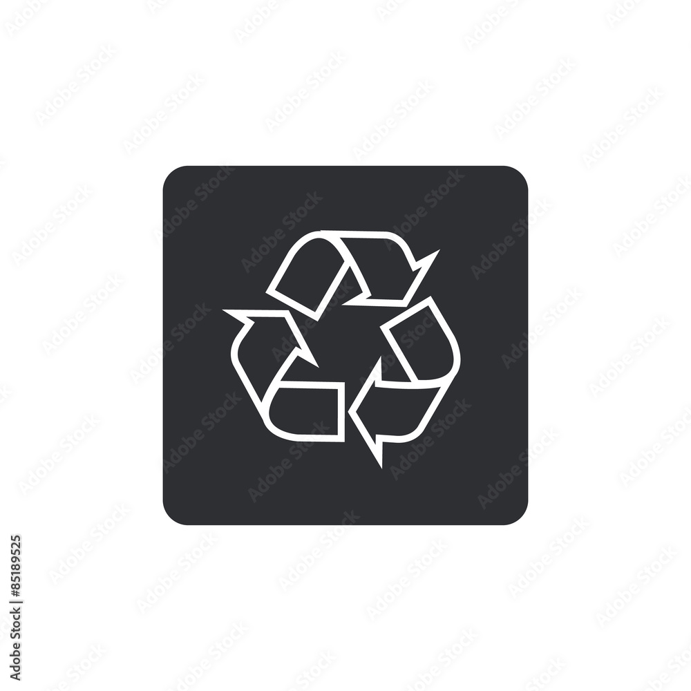 vector recycle symbol. recycle vector icon. black button vector recycle symbol. recycle vector icon. black button