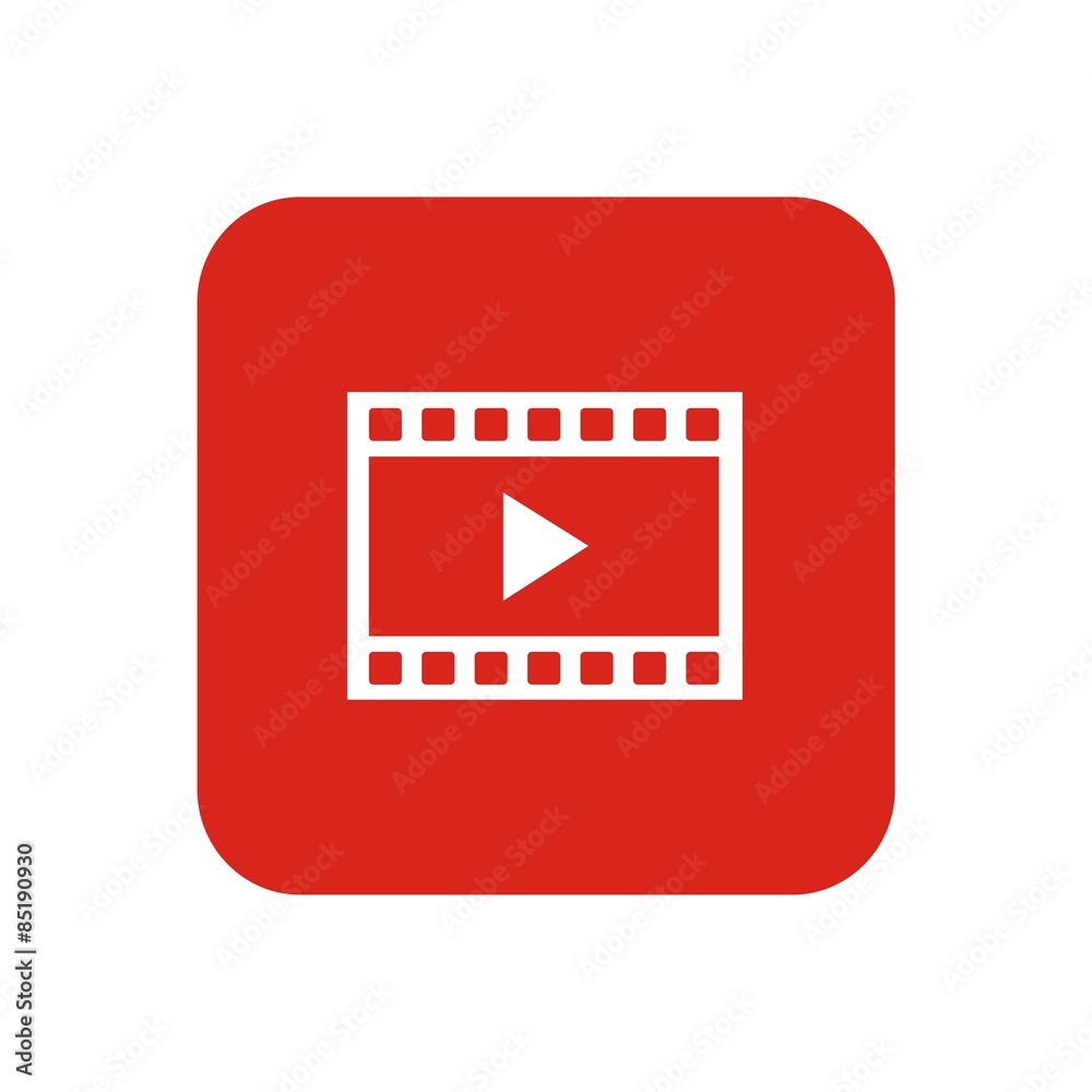 Icono película rojo cuadro Icono película rojo cuadro