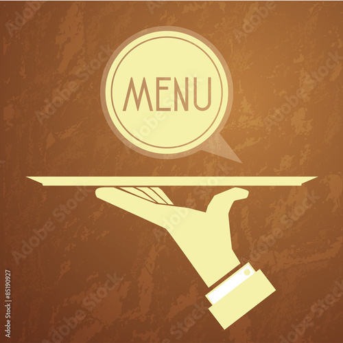 hand serving logo menu