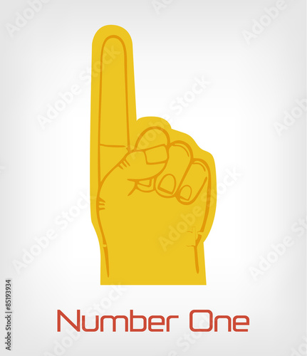 Number one. Vector flat illustration