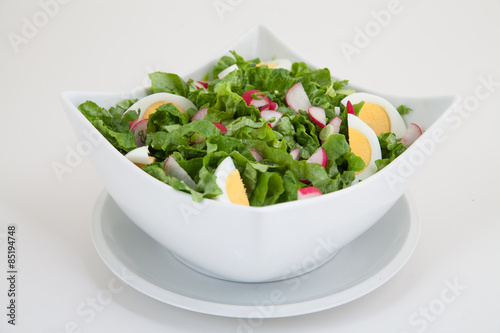 Green salad with eggs