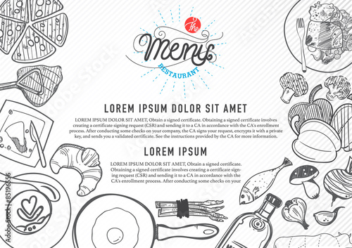 vector food design template. menu restaurant brochure.