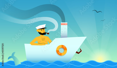 Sailor in the boat