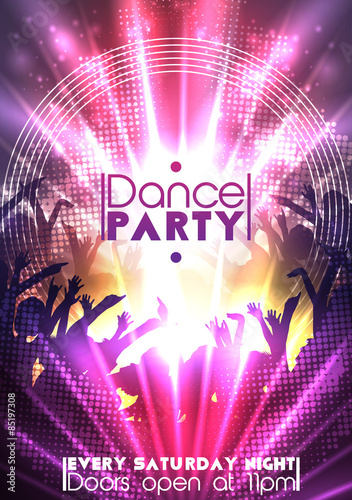 Disco Party Background - Vector Illustration