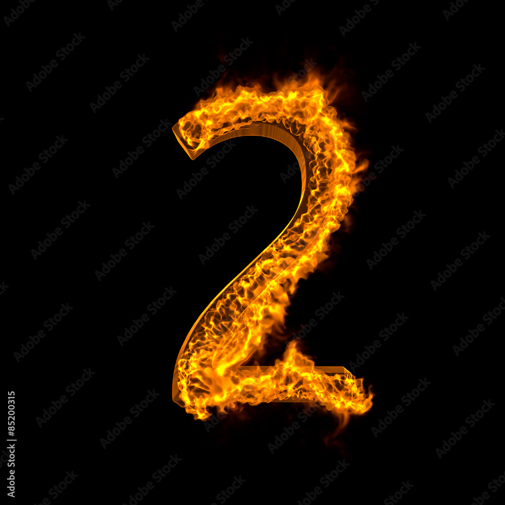 Fire alphabet isolated on black Fire alphabet isolated on black