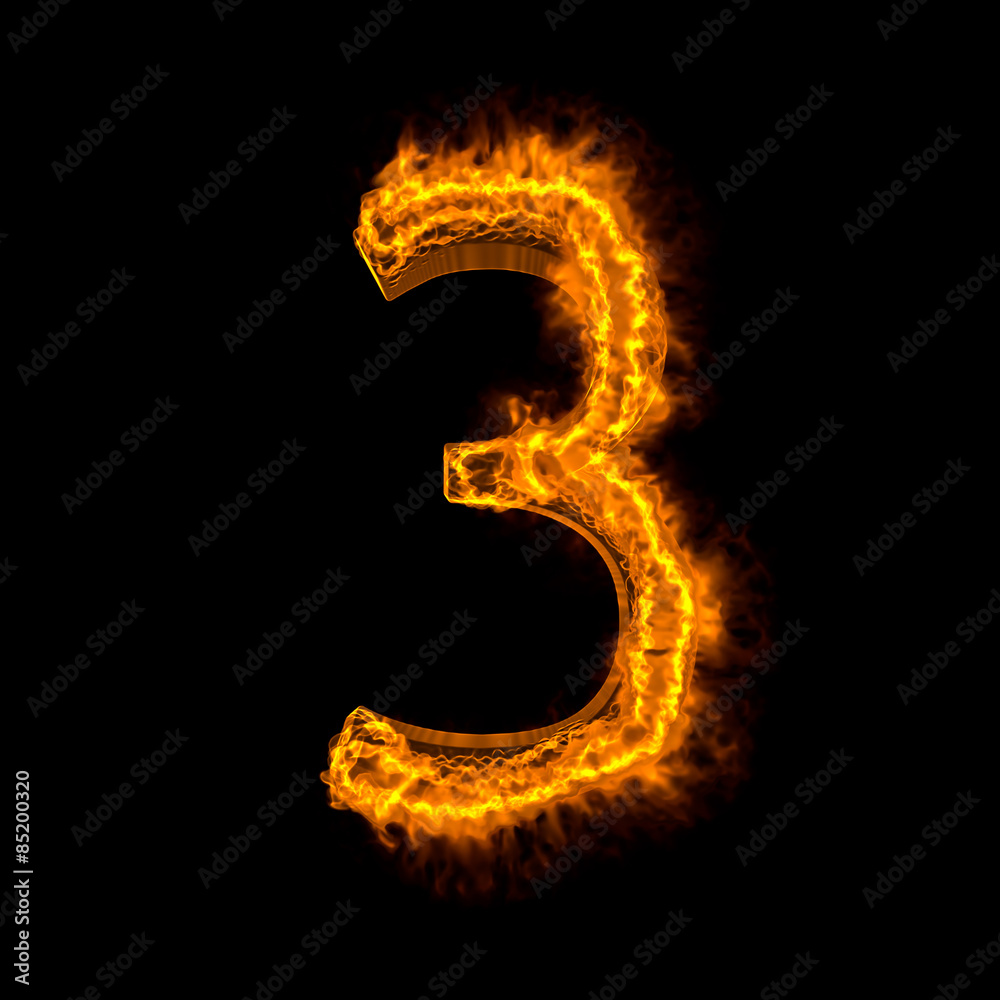Fire alphabet isolated on black Fire alphabet isolated on black