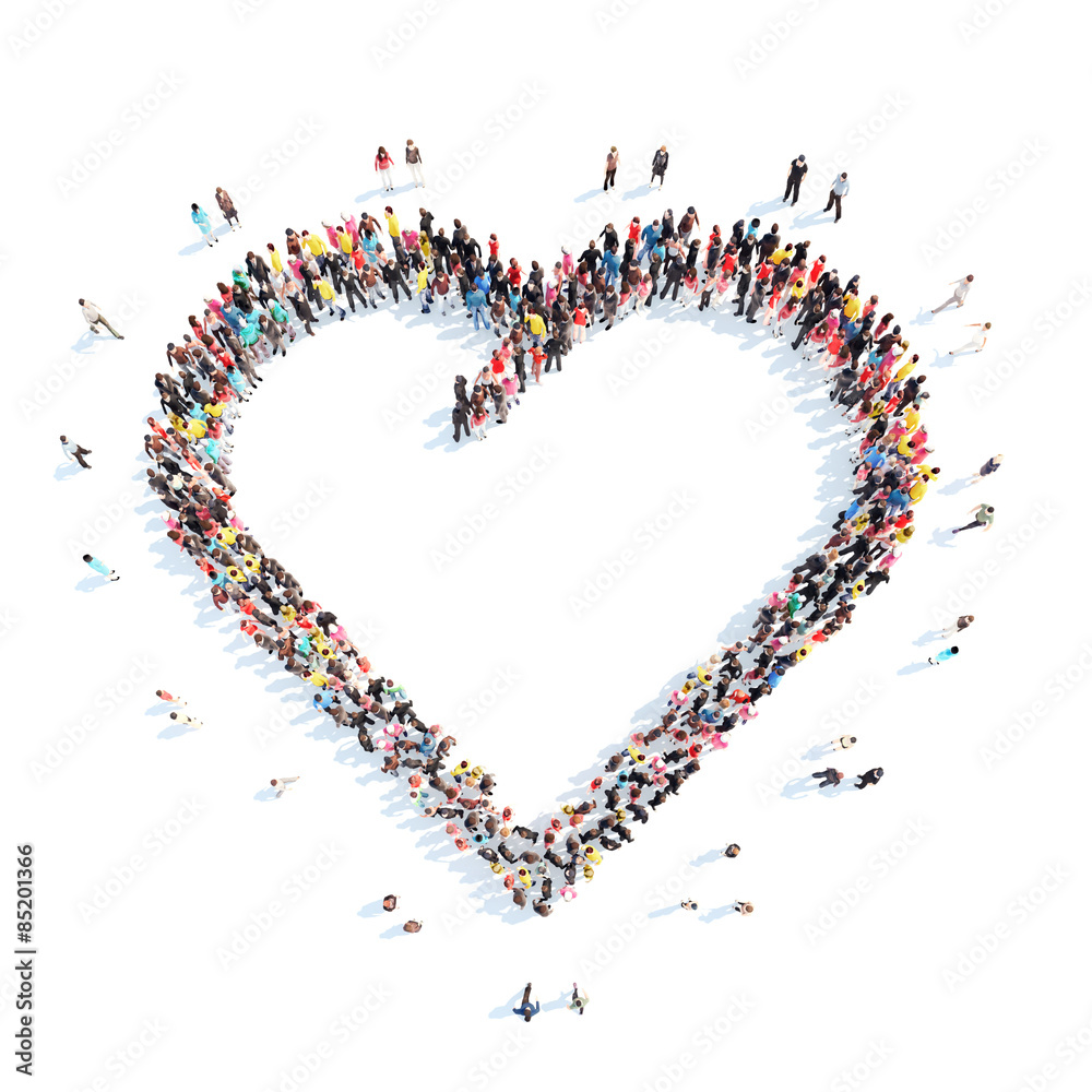 people in the shape of a heart. people in the shape of a heart.