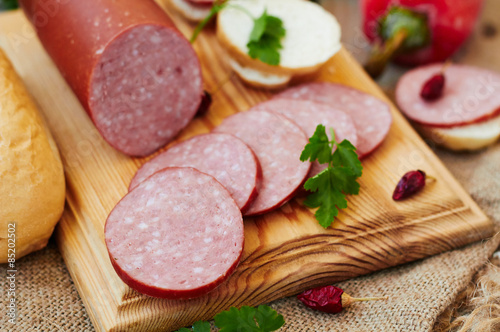 Salami with herbs