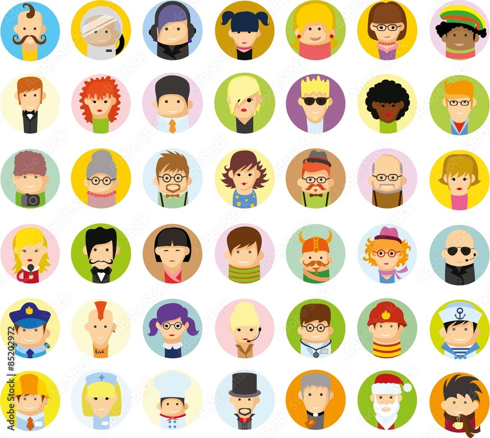 Avatar Icons designs, themes, templates and downloadable graphic
