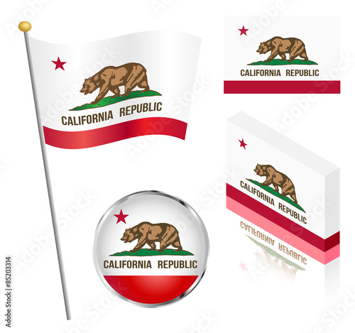 State Of California Flag Set