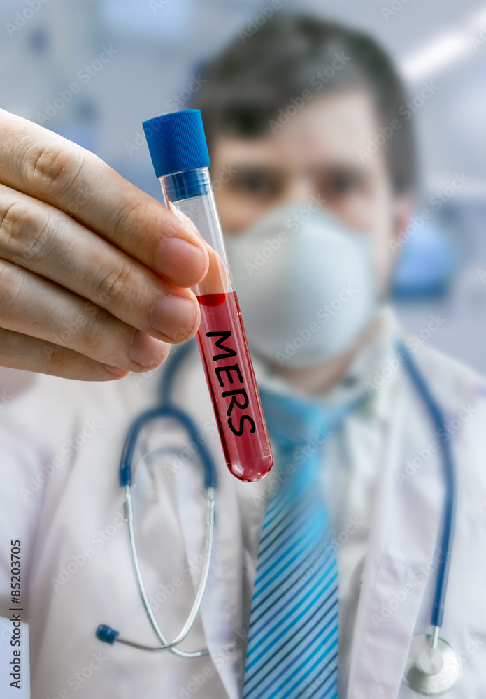 doctor examing and doing research in cure for MESR virus doctor examing and doing research in cure for MESR virus