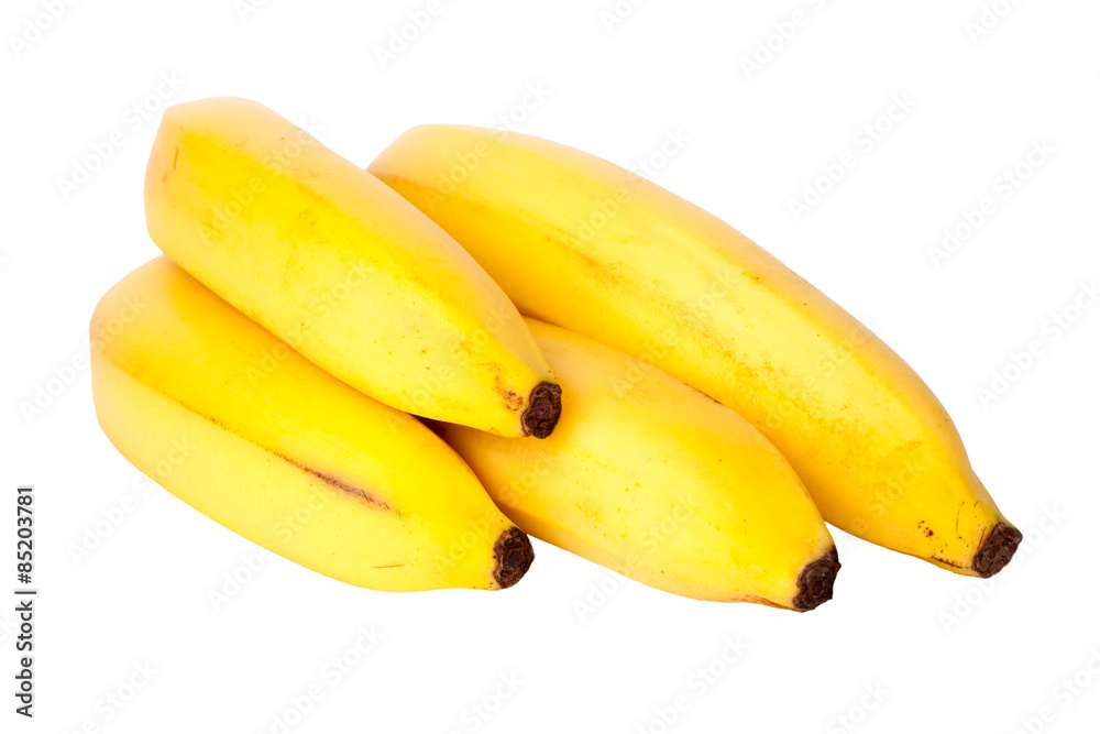 Bunch of bananas isolated on white background