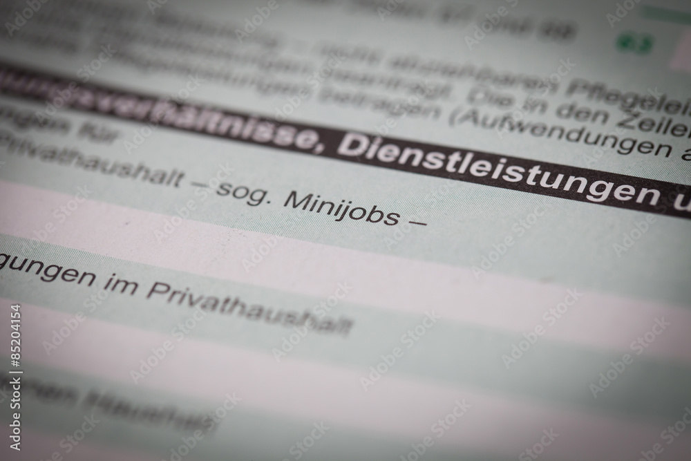Steuer, Euro, Minijob, Abgabe, Formular, Finanzen Steuer, Euro, Minijob, Abgabe, Formular, Finanzen