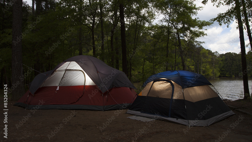 Twilight campsite