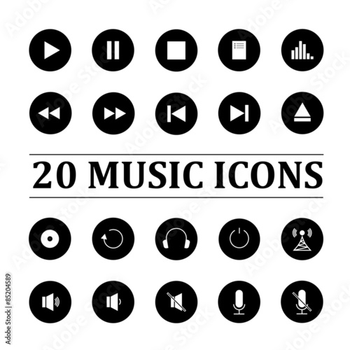 Music icons set