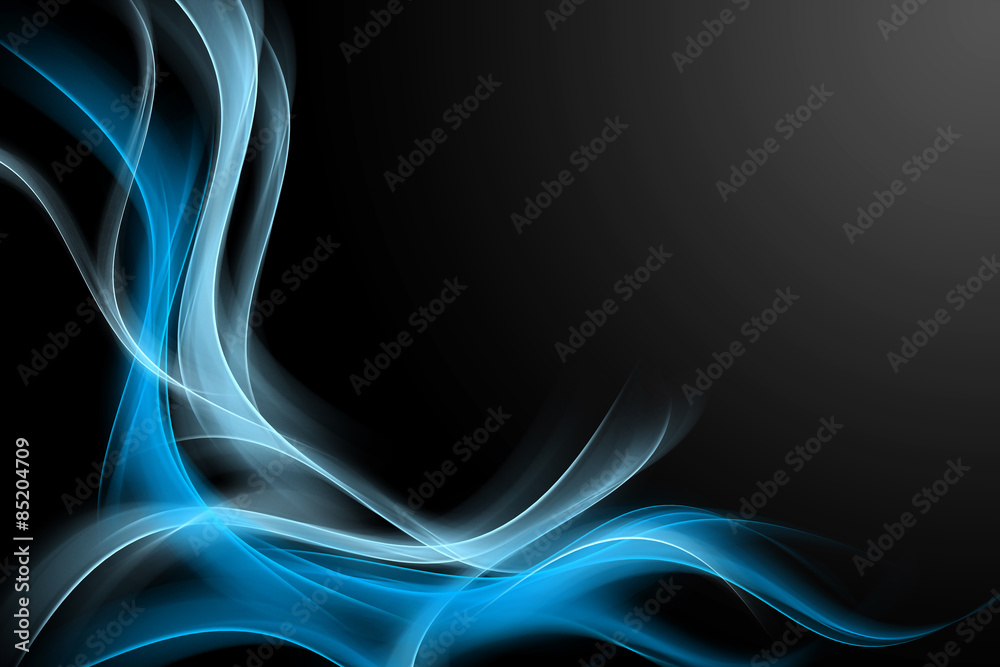 Naklejka premium Light Blue Waves Fractal