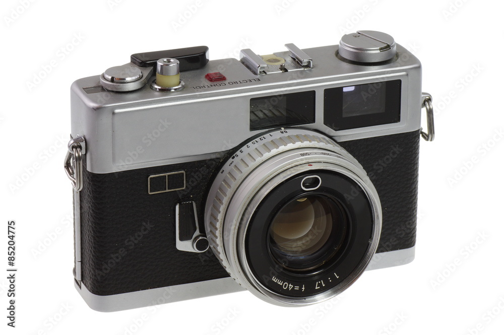 Classic 135 format camera on a white background  - isolated