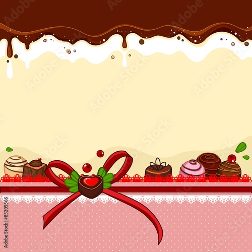 Banner with sweets