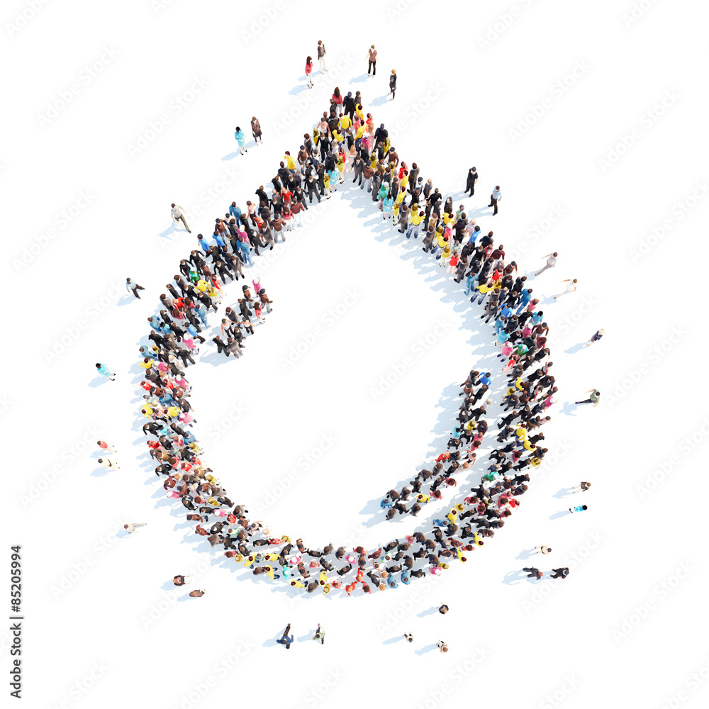 people in the shape of a drop. people in the shape of a drop.