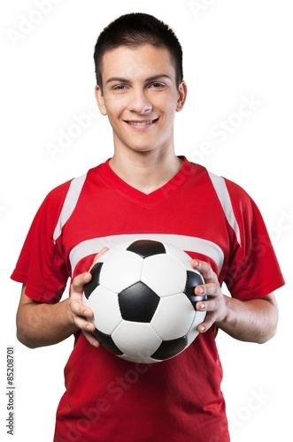 Soccer, player, ball.