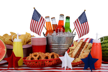 Picnic Table Fourth of July Theme