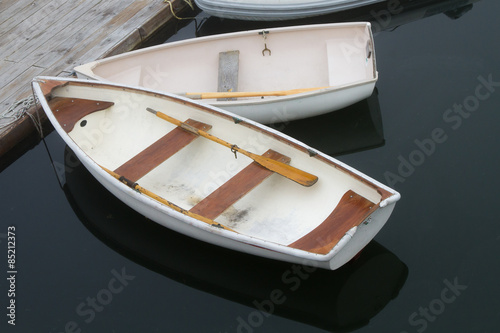 Canvas Print White Rowboats