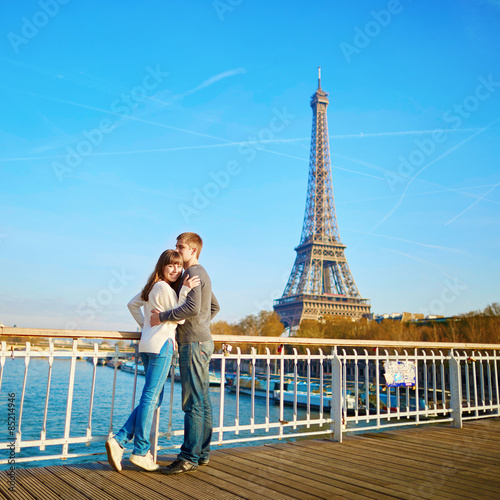 Romantic dating loving couple in Paris © Ekaterina Pokrovsky
