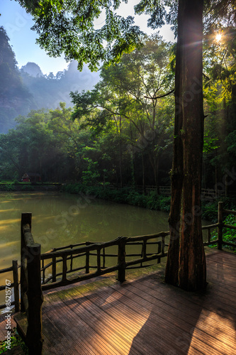 river scene of Golden Whip Stream touring line,Zhangjiajie Natio