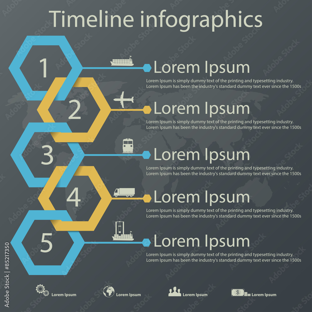 Obraz premium ime line infographics