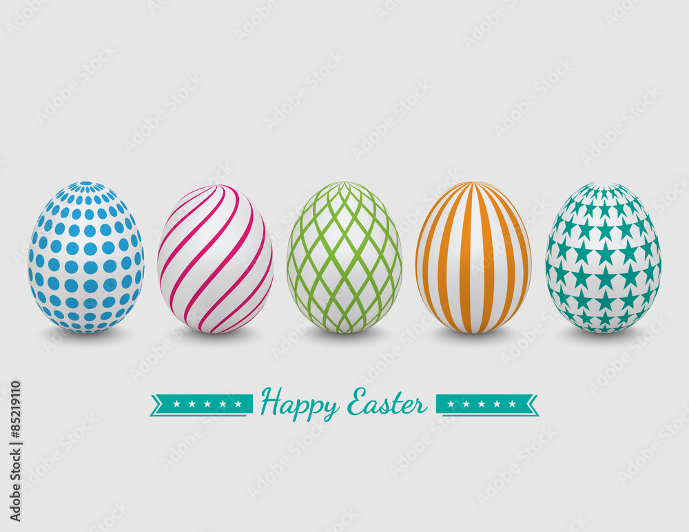 Easter eggs on white background,vector Easter eggs on white background,vector