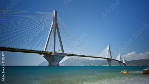 Bridge connecting Peloponnese peninsula with western mainland Greece.