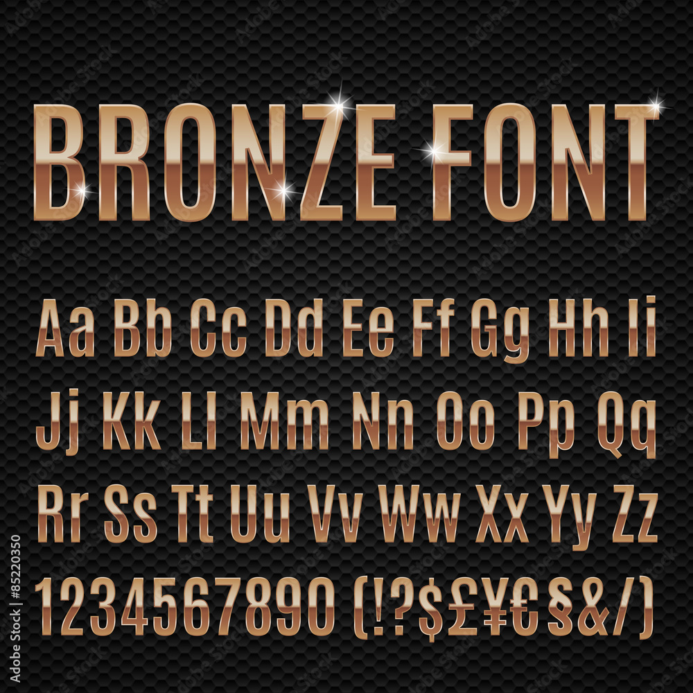 Bronze font Bronze font