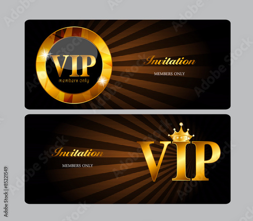 VIP Members Card Vector Illustration