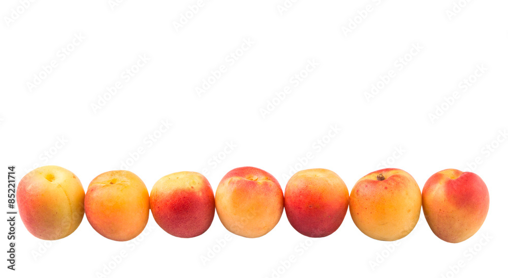Ripe apricot over white background Ripe apricot over white background
