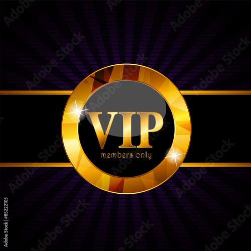 VIP Members Card Vector Illustration