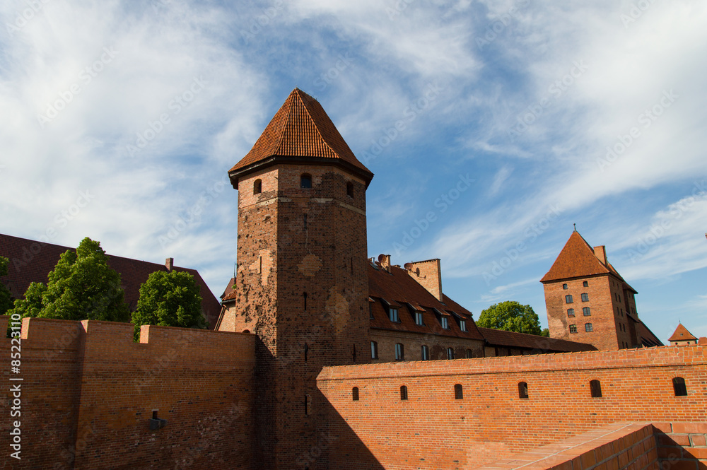 Castle of the Teutonic order in Malbork,Poland