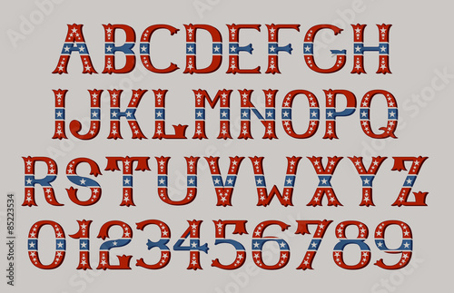 Vintage american font 