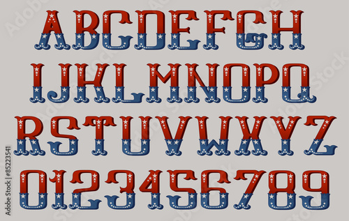 Vintage american font 