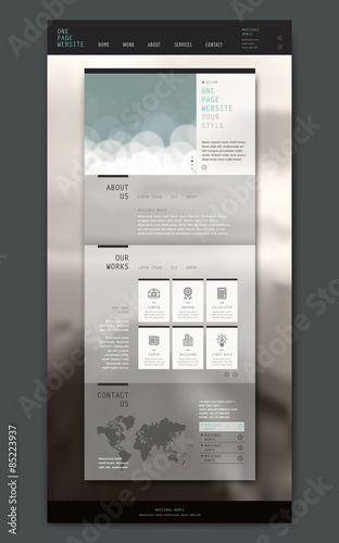 modern one page website design template