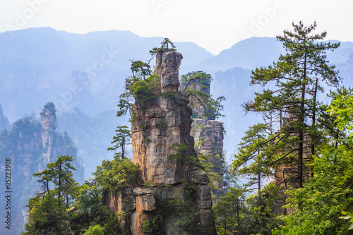 scene of rock mountain in Zhangjiajie National Forest Park,Hunan