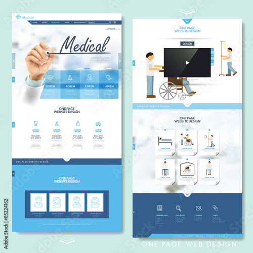medical one page website design template