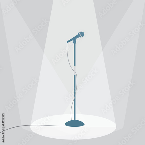 The microphone on the stage
